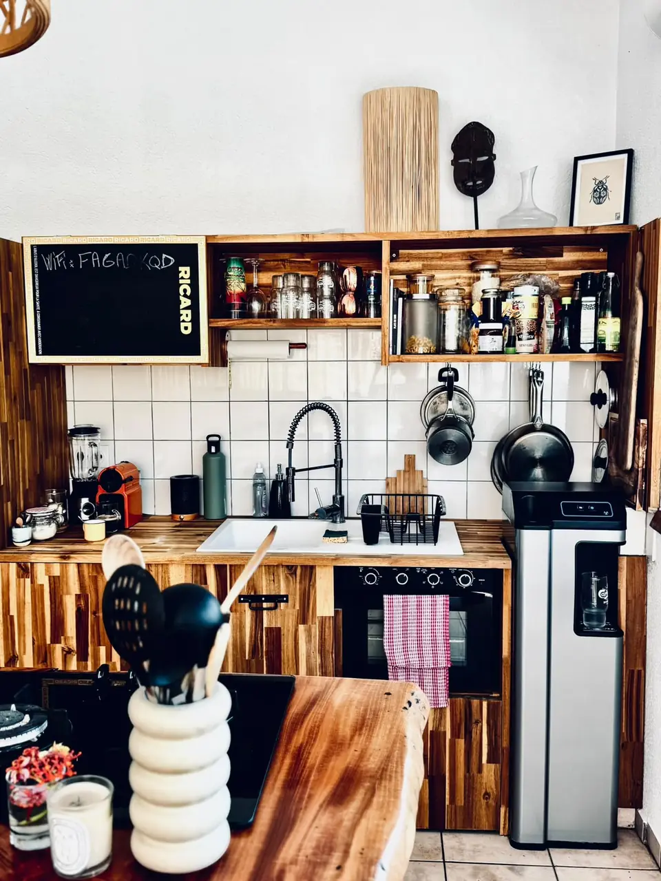 Cuisine équipée à la déco surf